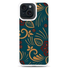 Flowers Floral Retro Flower Texture Iphone 15 Plus Tpu Uv Print Case by Salmanaz77