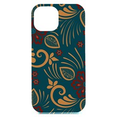 Flowers Floral Retro Flower Texture Iphone 15 Plus Black Uv Print Pc Hardshell Case by Salmanaz77