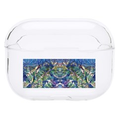 Blue Arabesque Hard Pc Airpods Pro Case by kaleidomarblingart