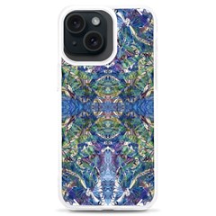 Blue Arabesque Iphone 15 Plus Tpu Uv Print Case by kaleidomarblingart