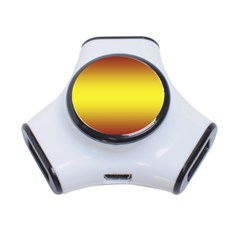 Burgundy Red To Electric Yellow Bilinear Gradient 3-port Usb Hub by GradientsOmbre