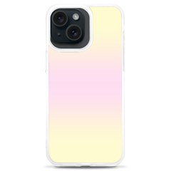 Cream Yellow To Pink Lace Bilinear Gradient Iphone 15 Plus Tpu Uv Print Case by GradientsOmbre