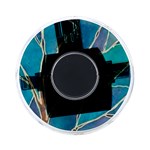 Aqua Batik, Abstract, Colorful On-the-Go Memory Card Reader Back