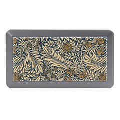 Brown Vintage Background Vintage Floral Pattern, Brown Memory Card Reader (mini) by kyorashop23