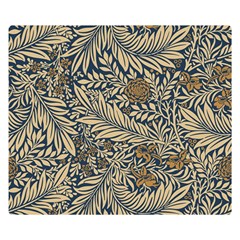 Brown Vintage Background Vintage Floral Pattern, Brown Premium Plush Fleece Blanket (small) by kyorashop23