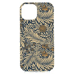 Brown Vintage Background Vintage Floral Pattern, Brown Iphone 15 Plus Black Uv Print Pc Hardshell Case by kyorashop23