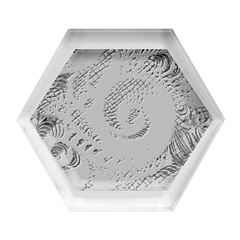 Abstract Fractal Art Swirl Pattern Hexagon Wood Jewelry Box by Salmanaz77