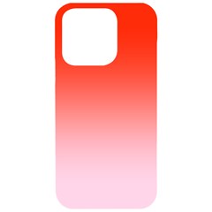 Scarlet Red To Pink Lace Linear Gradient Iphone 15 Pro Black Uv Print Pc Hardshell Case by GradientsOmbre