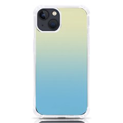 Cream Yellow To Baby Blue Linear Gradient Iphone 13 Tpu Uv Print Case by GradientsOmbre
