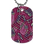 Abstract Art Pattern Design Background Dog Tag (One Side) Front