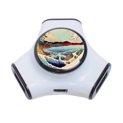 Wave Japanese Mount Fuji Ocean 3-port Usb Hub by Bedest