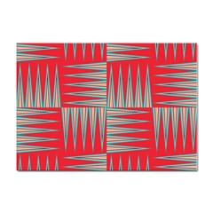 Zigzag Pattern Chevron Red Sticker A4 (100 Pack) by Bedest