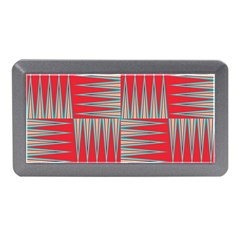 Zigzag Pattern Chevron Red Memory Card Reader (mini) by Bedest