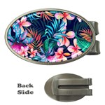 Hawaiian Flowers Hawaii Money Clips (Oval)  Front
