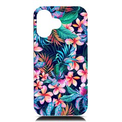 Hawaiian Flowers Hawaii Iphone 16 Black Uv Print Pc Hardshell Case