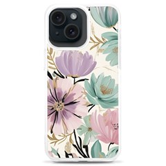 Flowers Pattern Floral Iphone 15 Plus Tpu Uv Print Case by Sabxi