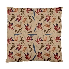 Leaves Pattern Teal Seamless Fall Standard Cushion Case (two Sides) by Sabxi