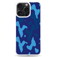 Blue Camouflage Pattern Iphone 15 Pro Max Tpu Uv Print Case by kyorashop23