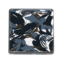 Blue Winter Camouflage, Military Camouflage Memory Card Reader (square 5 Slot) by kyorashop23