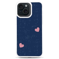 Corazones, Blue, Pattern Iphone 15 Plus Tpu Uv Print Case by kyorashop23