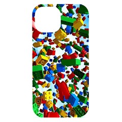 Falling Lego Bricks, Desenho, Fall, Games Iphone 15 Black Uv Print Pc Hardshell Case by kyorashop23