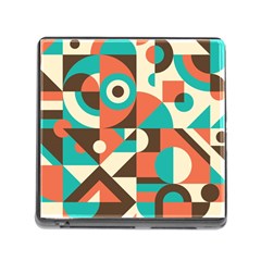 Retro Colorful Background, Retro Abstraction Memory Card Reader (square 5 Slot) by kyorashop23