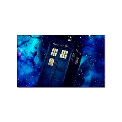Tardis Doctor Who Space Galaxy Sticker Rectangular (10 Pack) by Cemarart
