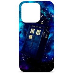 Tardis Doctor Who Space Galaxy Iphone 15 Pro Black Uv Print Pc Hardshell Case by Cemarart
