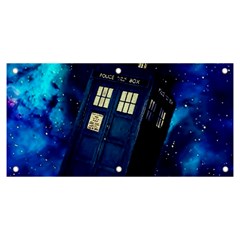 Tardis Doctor Who Space Galaxy Banner And Sign 6  X 3  by Cemarart