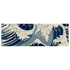 Japanese Wave Pattern Banner And Sign 9  X 3  by Cemarart