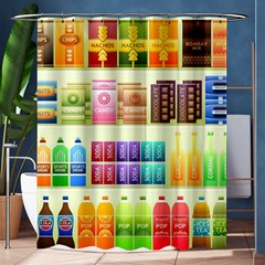 Supermarket Shelf Products Snacks Shower Curtain 60  X 72  (medium)  by Cemarart