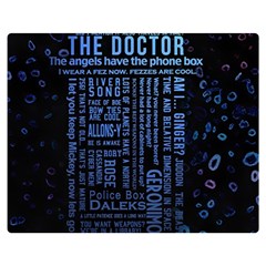 Doctor Who Tardis Two Sides Premium Plush Fleece Blanket (teen Size) by Cemarart