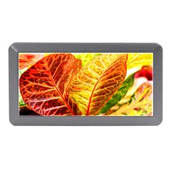 Leaves Plant Pattern Croton Nature Memory Card Reader (mini) by Sabxi