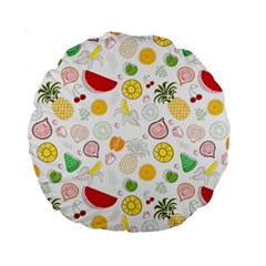Pattern Seamless Texture Fruit Standard 15  Premium Round Cushions by Sabxi