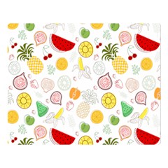 Pattern Seamless Texture Fruit Premium Plush Fleece Blanket (large) by Sabxi