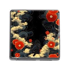 Korean Art Flowers Asian Pattern Memory Card Reader (square 5 Slot) by Sabxi