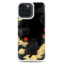 Korean Art Flowers Asian Pattern Iphone 15 Plus Tpu Uv Print Case by Sabxi