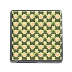 Retro 1880s Flowers Pattern 15 Memory Card Reader (square 5 Slot) by violetheavensky