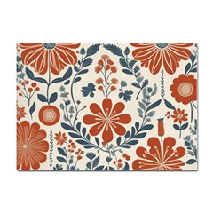 Retro Scandinavian Nordic Flowers Pattern 3 Sticker A4 (100 Pack) by violetheavensky