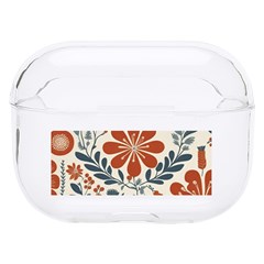Retro Scandinavian Nordic Flowers Pattern 3 Hard Pc Airpods Pro Case by violetheavensky