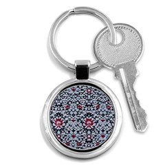 Gothic Leaf Pattern 6 Key Chain (round) by violetheavensky