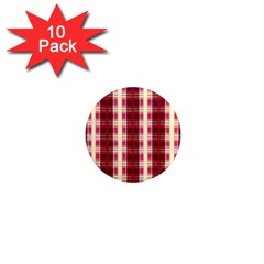 Retro 60s 50s Plaid Pattern 4 1  Mini Magnet (10 Pack)  by violetheavensky