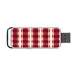 Retro 60s 50s Plaid Pattern 4 Portable USB Flash (Two Sides) Back
