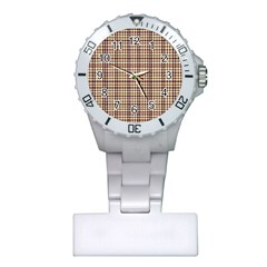 Retro 60s 50s Plaid Pattern 3 Plastic Nurses Watch by violetheavensky