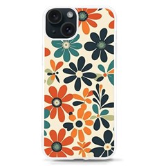 Retro Scandinavian Nordic Flowers Pattern 2 Iphone 15 Tpu Uv Print Case by violetheavensky