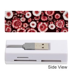 Mid Century Retro Floral 1970s 1960s Pattern 96 Memory Card Reader (stick) by violetheavensky