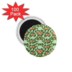 Retro 1880s Flowers Pattern 5 1 75  Magnets (100 Pack)  by violetheavensky