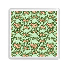 Retro 1880s Flowers Pattern 5 Memory Card Reader (square) by violetheavensky