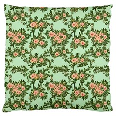 Retro 1880s Flowers Pattern 5 Large Cushion Case (two Sides) by violetheavensky