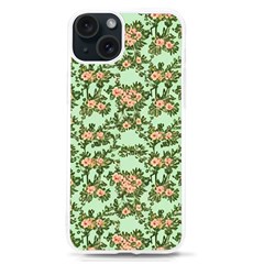 Retro 1880s Flowers Pattern 5 Iphone 15 Tpu Uv Print Case by violetheavensky